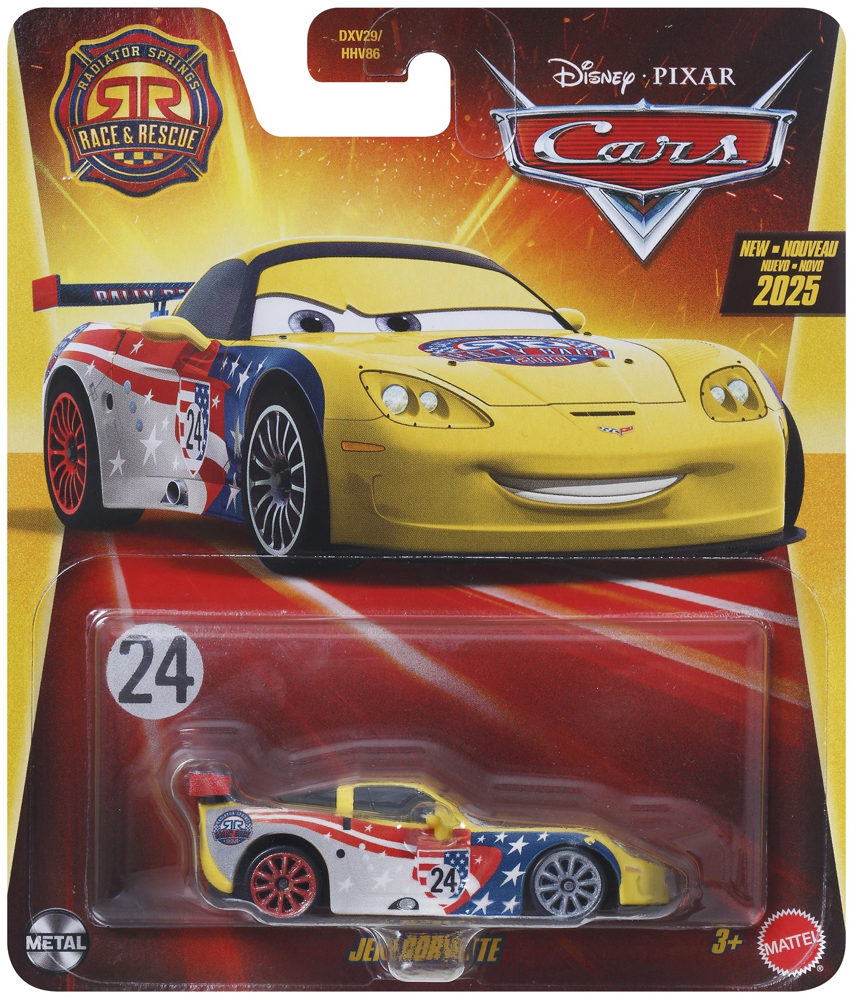 Cărucior metalic Disney Pixar Cars Race and Rescue - Jeff Gorvette