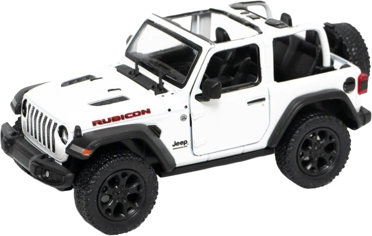 Carucior metalic Kinsmart - 2018 Jeep Wrangler Open Top, 1:34, alb