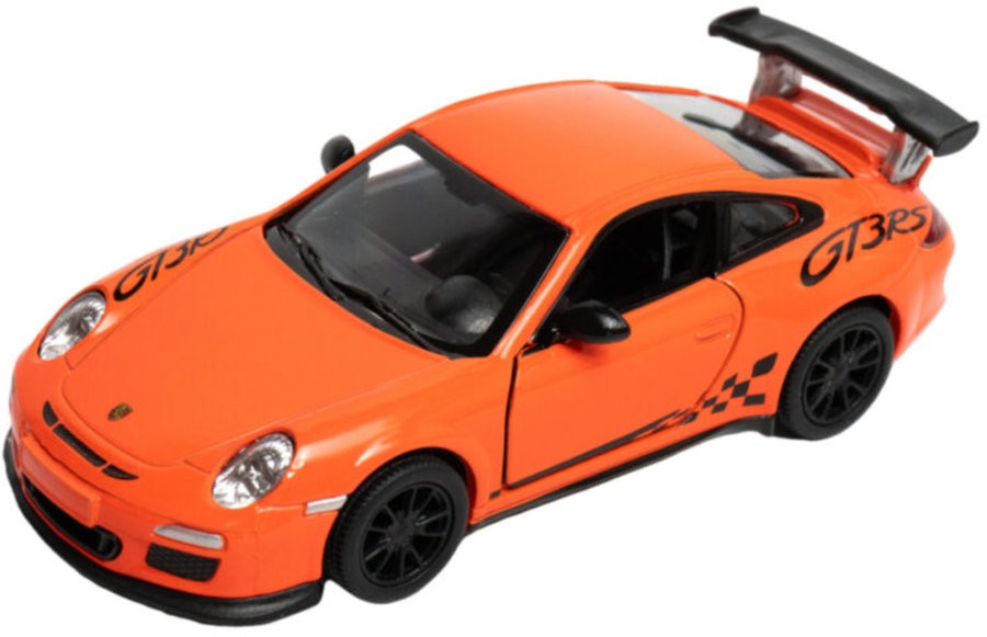Mașinuță metalică Kinsmart - Porsche 911 GT3 RS 2010, 1:36, portocalie