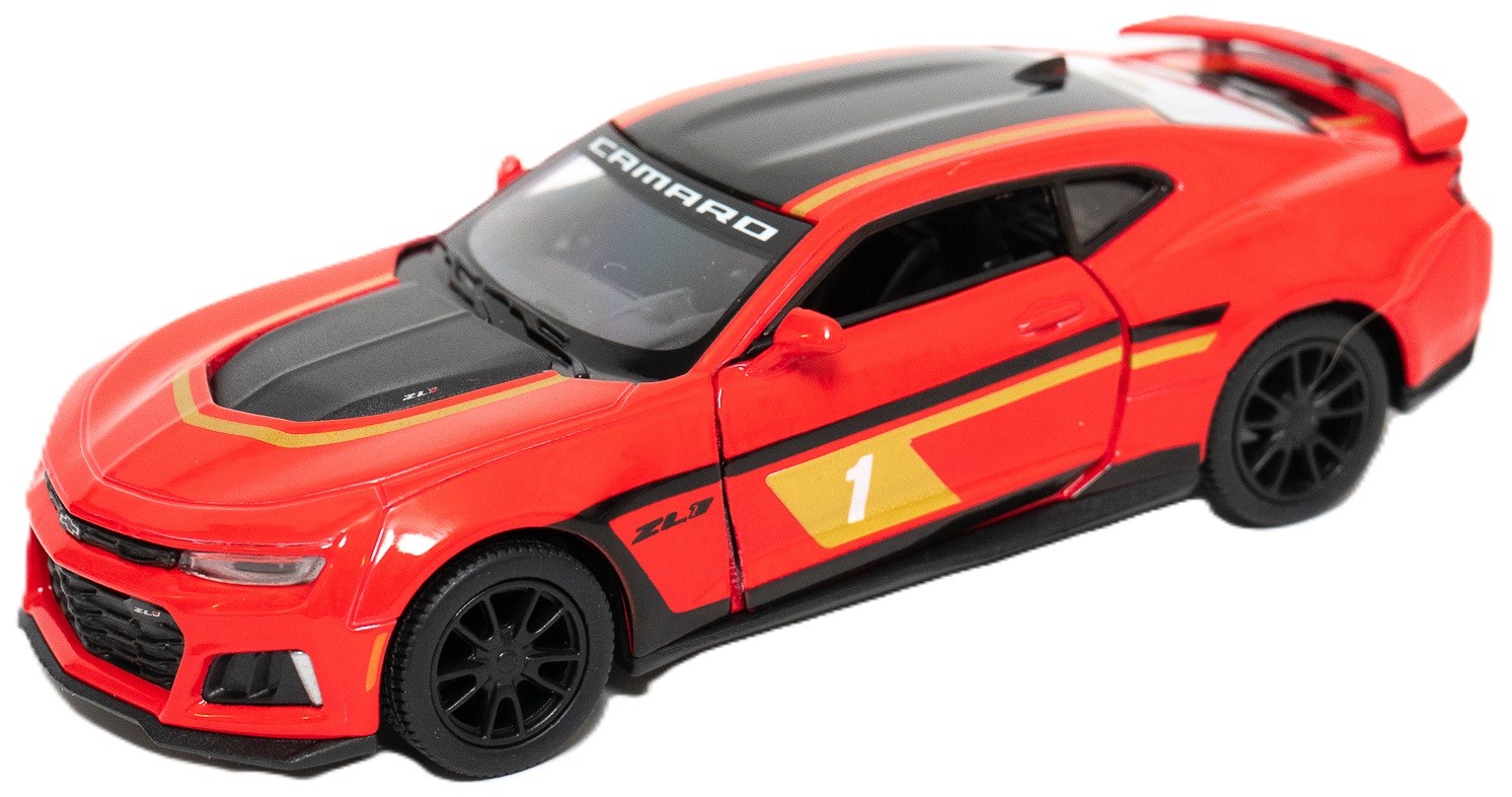 Carucior metalic Kinsmart - 2017 Chevrolet Camaro ZL1, nr.1, 1:38, galben - imagine 1