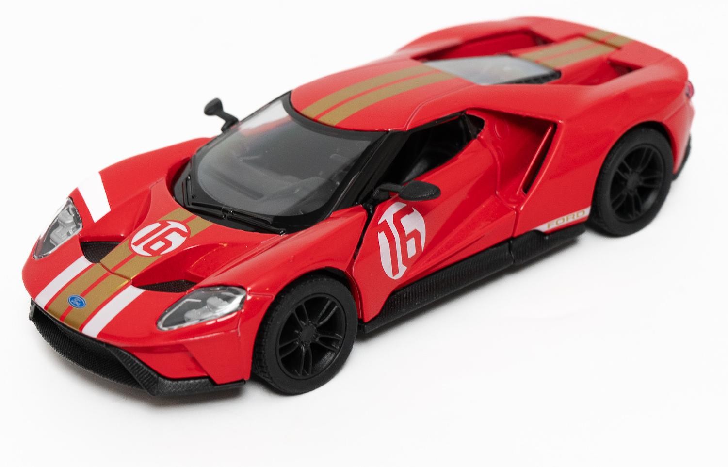 Mașinuță metalică Kinsmart Heritage Edition - Ford GT, 1:38, roșu - imagine 1