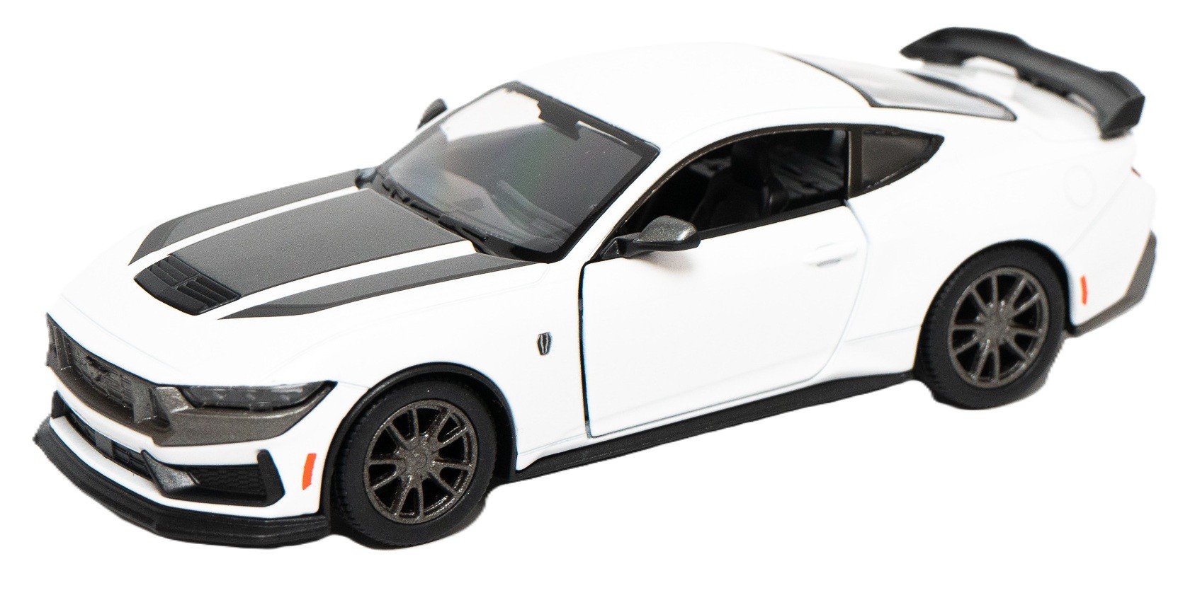 Carucior metalic Kinsmart - 2024 Ford Mustang Dark Horse, 1:38, alb - imagine 1