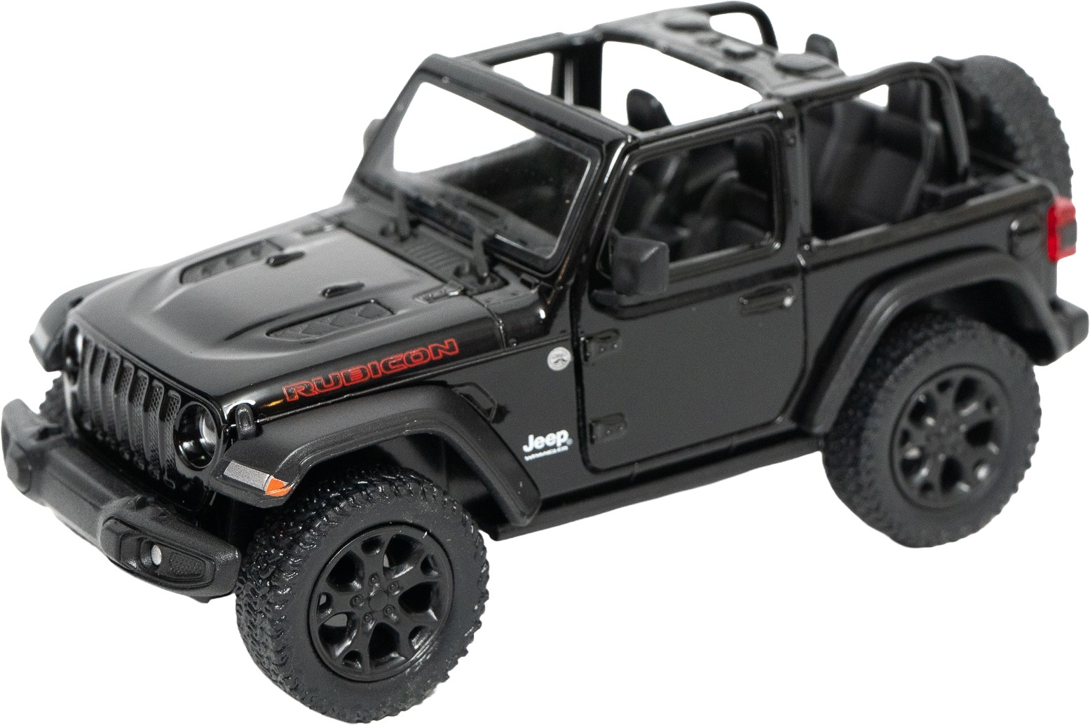 Carucior metalic Kinsmart - 2018 Jeep Wrangler Open Top, 1:34, negru - imagine 1