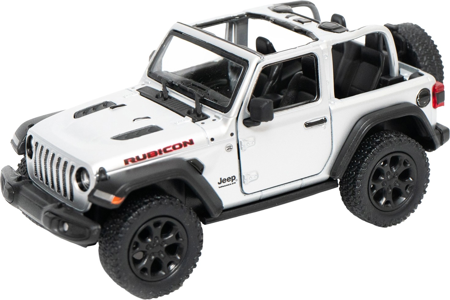 Mașină metalică Kinsmart - 2018 Jeep Wrangler Open Top, 1:34, gri deschis - imagine 1