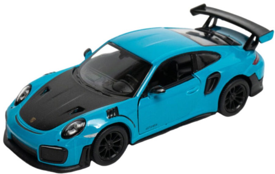 Cărucior metalic Kinsmart - Porsche 911 GT2 RS, 1:36, albastru-negru