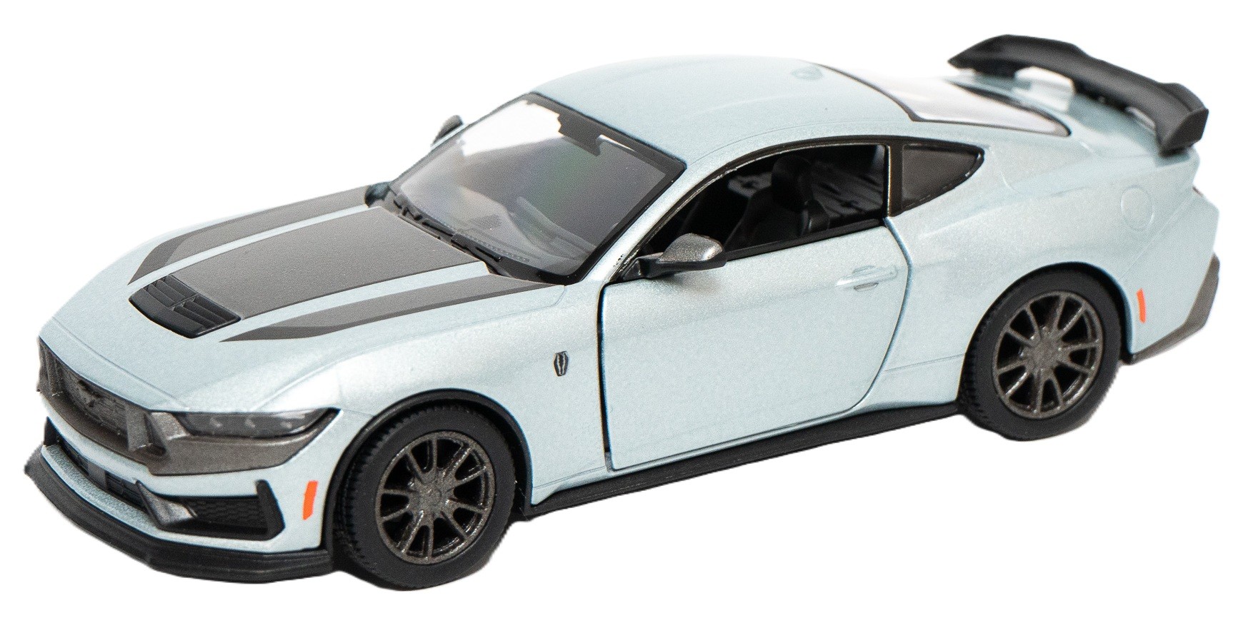 Carucior metalic Kinsmart - 2024 Ford Mustang Dark Horse, 1:38, albastru deschis