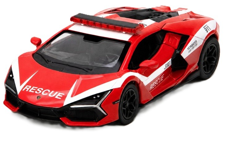 Cărucior metalic Kinsmart Firefighter Edition - Lamborghini Revuelto, 1:38