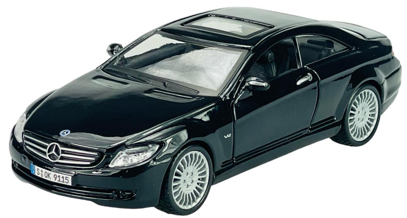 Mașină metalică Bburago - Mercedes-Benz CL550, 1:32, neagră