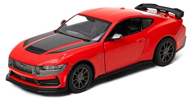 Carucior metalic Kinsmart - 2024 Ford Mustang Dark Horse, 1:38, roșu - imagine 1