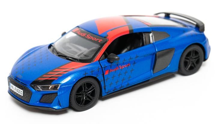 Mașinuță metalică Kinsmart Livery Edition - 2020 Audi R8 Coupe, 1:36, albastru - imagine 1