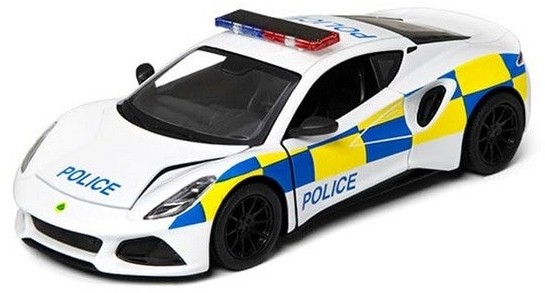 Mașinuță metalică Kinsmart Police Edition - Lotus Emira, 1:34, alb - imagine 1
