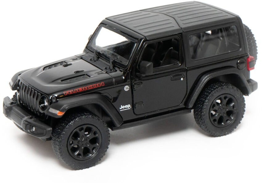 Carucior metalic Kinsmart - 2018 Jeep Wrangler, Hard Top, 1:34, negru - imagine 1