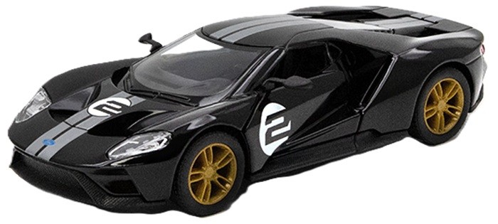 Mașinuță metalică Kinsmart Heritage Edition - Ford GT, 1:38, negru - imagine 1
