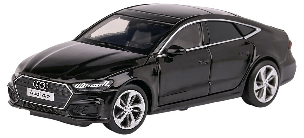 Mașinuță metalică Tayumo - Audi A7 2018, cu sunet și lumină, 1:32, neagră - imagine 1