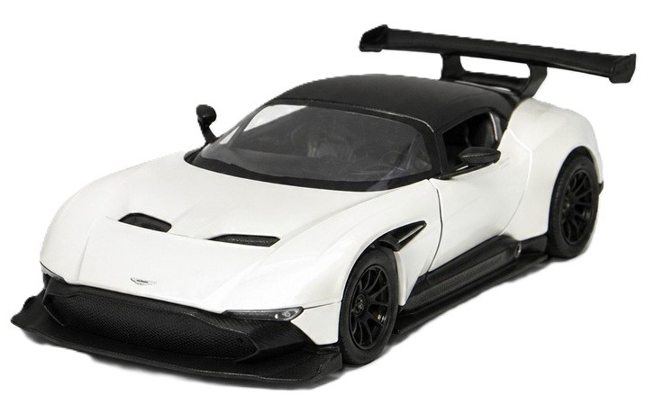 Cărucior metalic Kinsmart - Aston Martin Vulcan, 1:38, alb