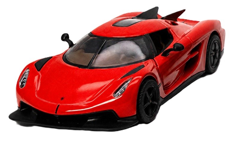 Cărucior metalic Kinsmart - Koenigsegg Jesko Absolut, 1:34, roșu