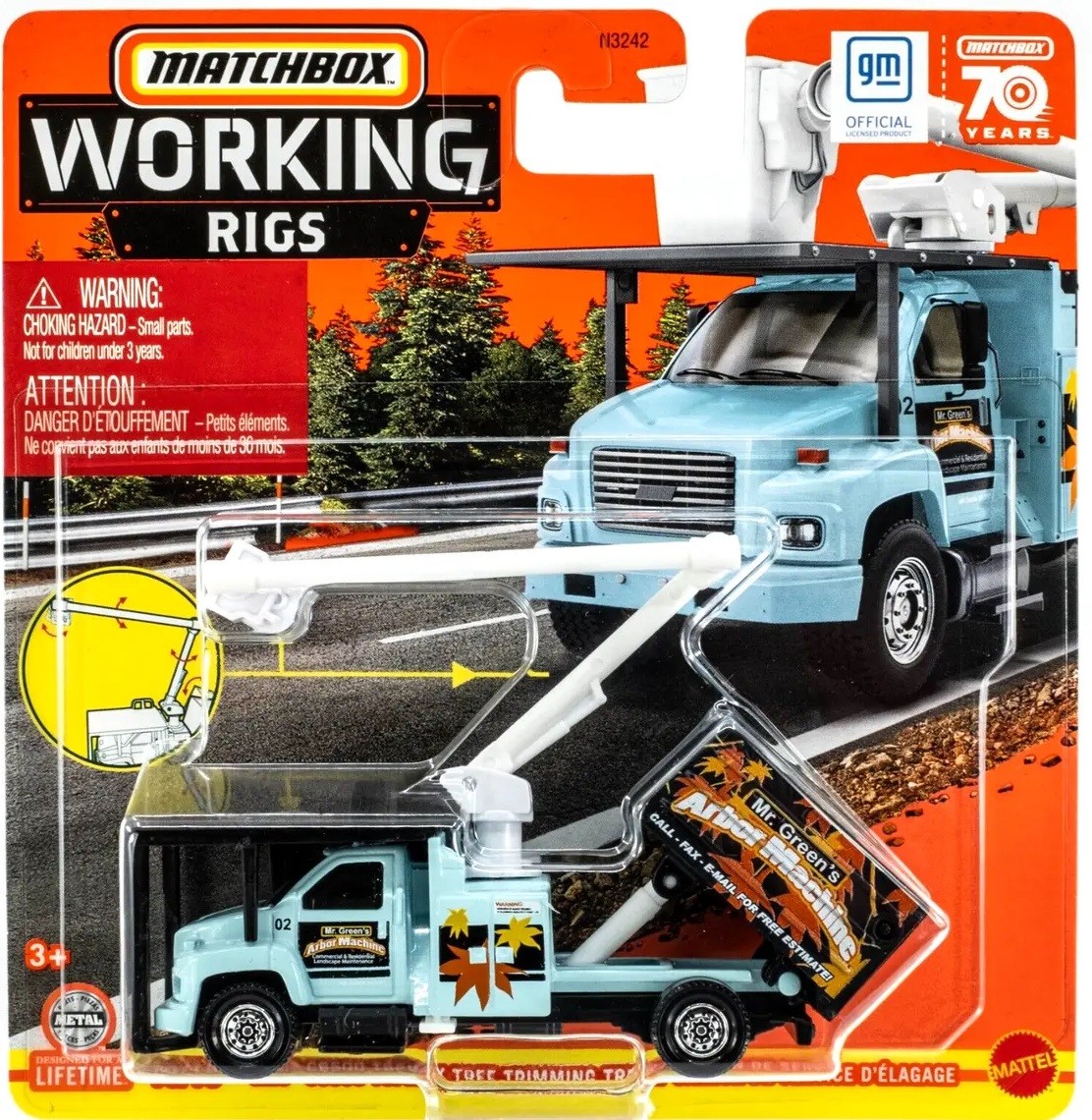 Jucărie metalică Matchbox Working Rigs - Camion pentru tăiat lemne