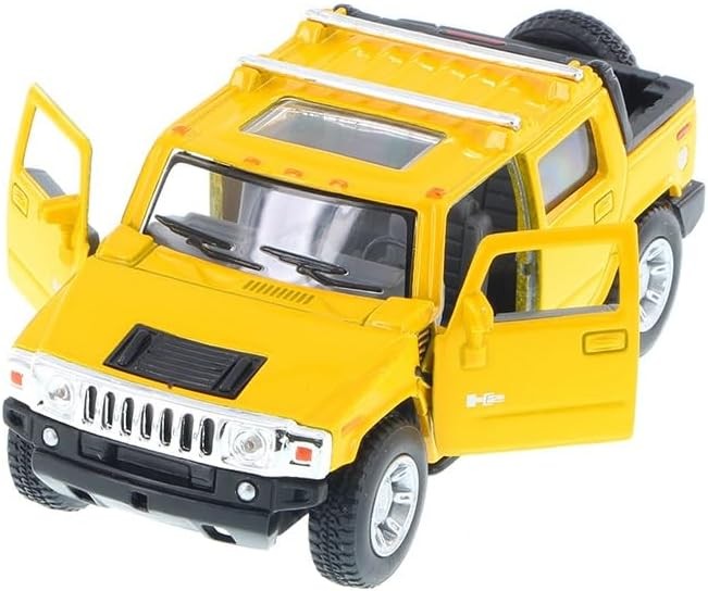 Carucior metalic Kinsmart - Hummer H2, 1:36, galben