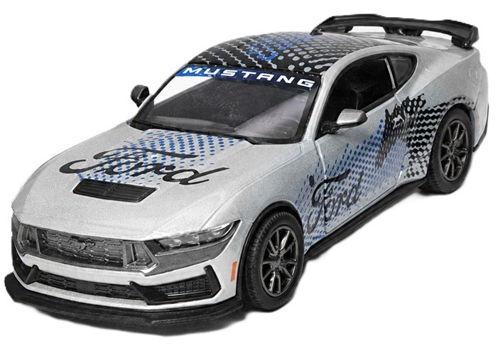 Cărucior metalic Kinsmart Livery Edition - 2024 Ford Mustang Dark Horse, 1:38, gri