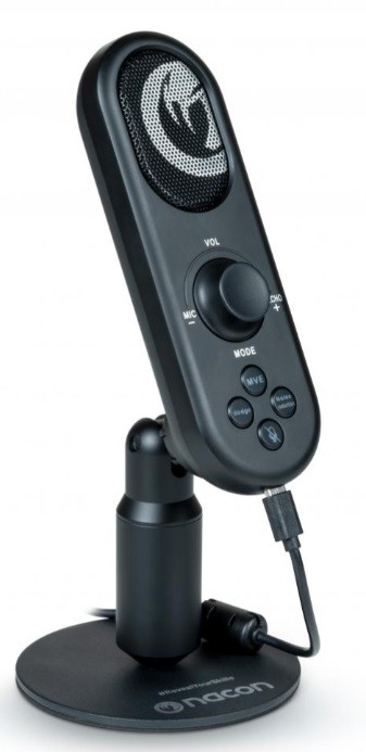 Microfon Nacon - PC Streaming, negru