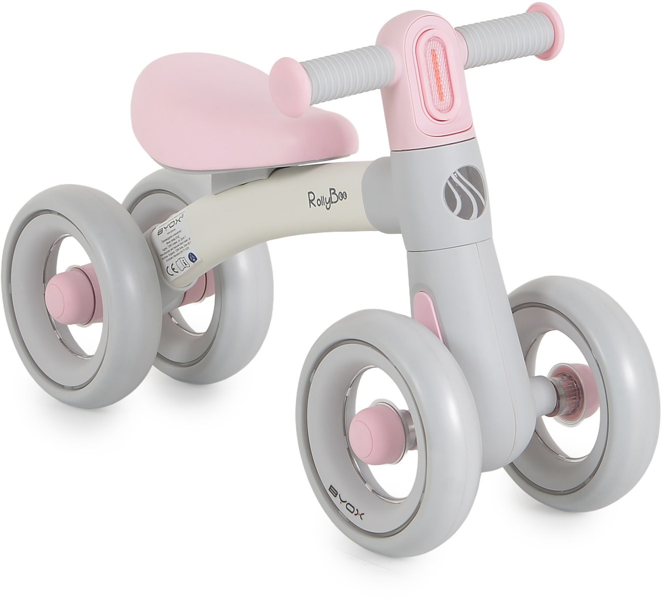 Mini bicicletă de echilibru Byox - RollyBoo, roz - imagine 1
