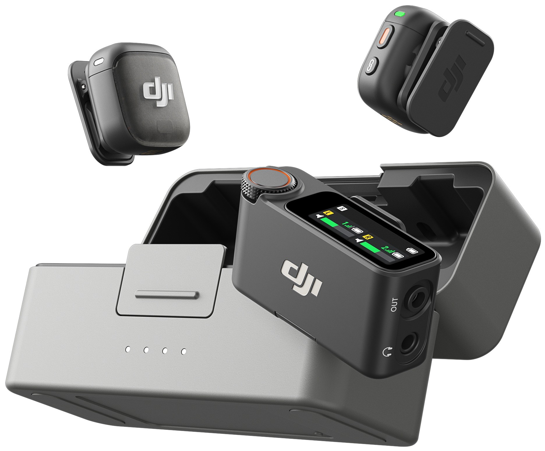 Microfon DJI - Mic 3, 2 TX + 1 RX + Charging Case, negru | Ozone.ro