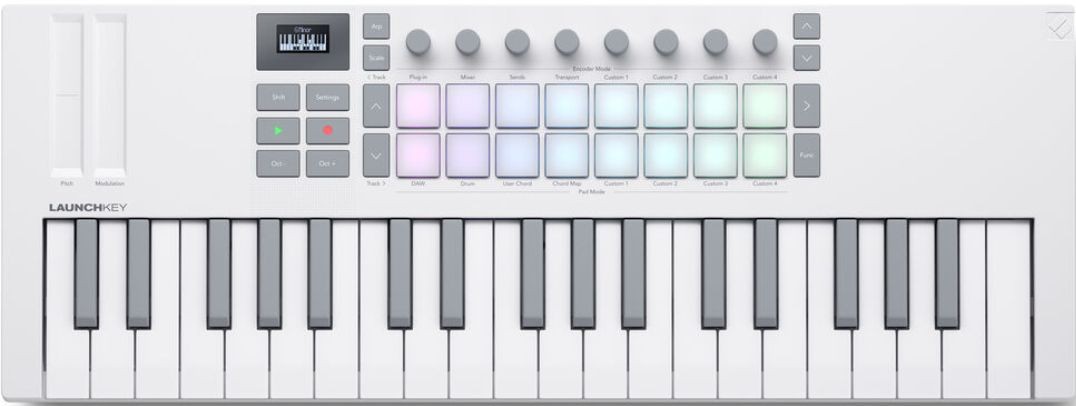 Sintetizator MIDI Novation - Launchkey Mini 37 MK4, alb - imagine 1