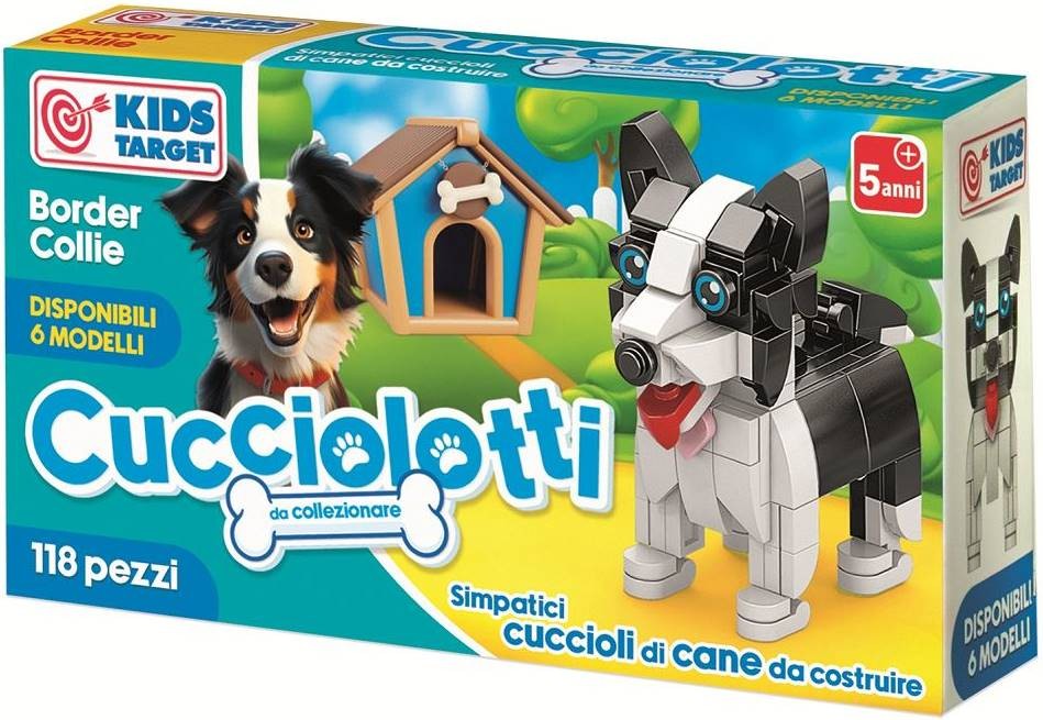 Mini constructor RS Toys Cucciolotti - Border Collie, 118 piese - imagine 1