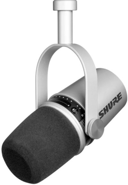 Microfon Shure - MV7, argintiu | Ozone.ro