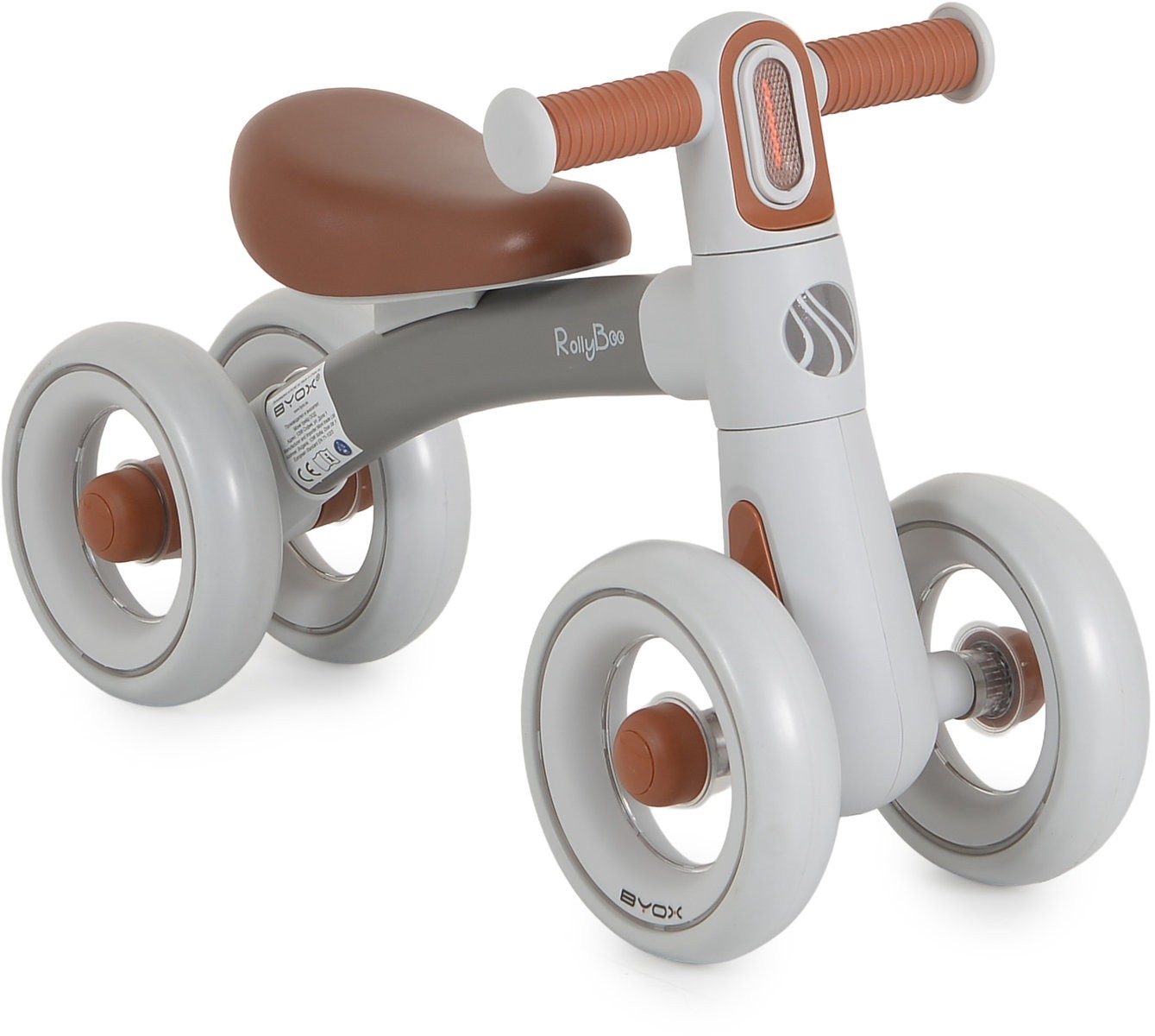 Mini bicicletă de echilibru Byox - RollyBoo, gri - imagine 1
