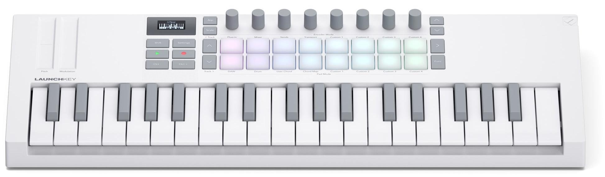 Tastatură MIDI Novation Launchkey Mini 37 MK4, albă