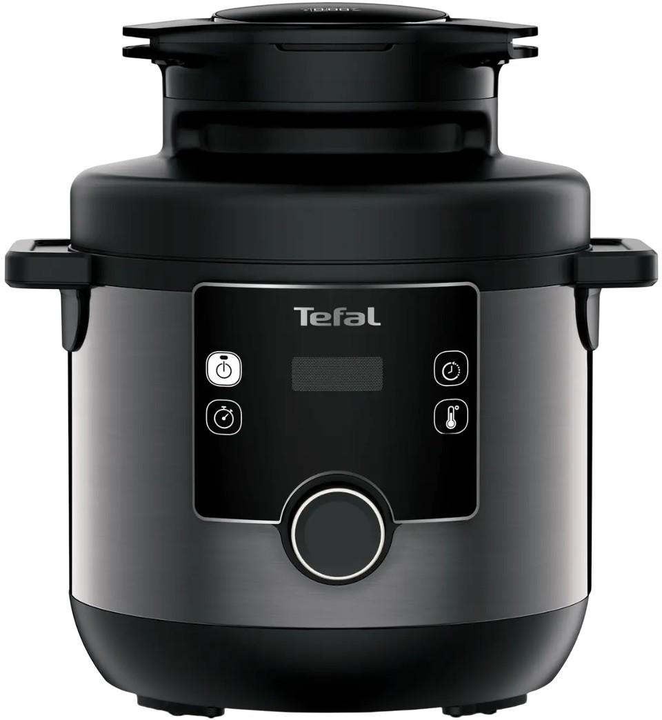 MulticookerTefal - Turbo Cuisine & Fry, 1200W, 10+5 programe, gri/negru - imagine 1