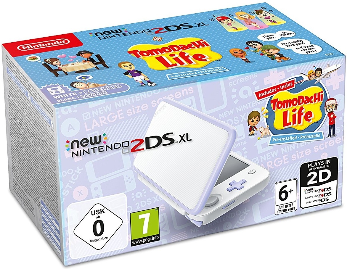New Nintendo 2DS XL + Tomodachi Life - White / Lavender | Ozone.ro