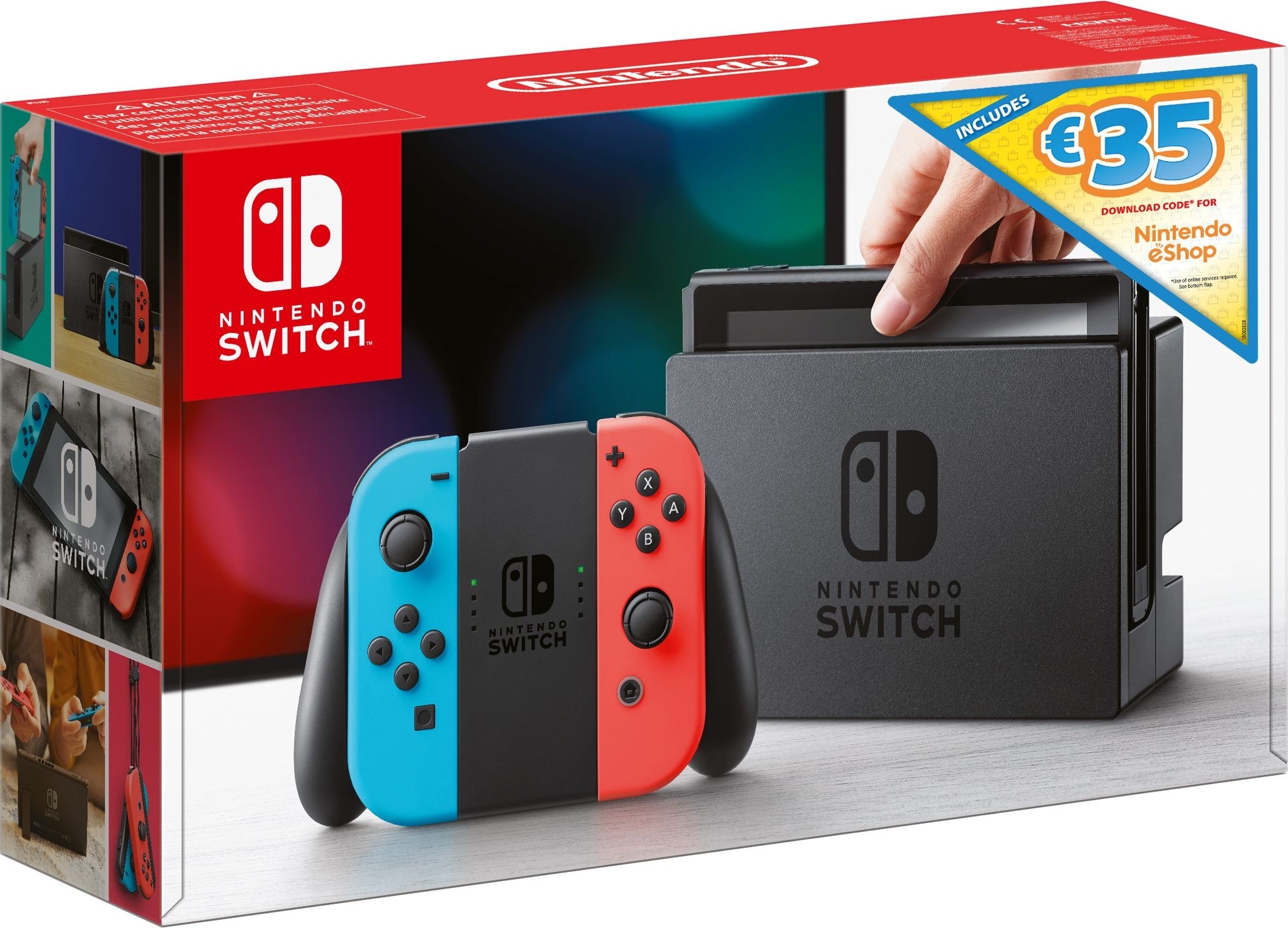 Nintendo Switch - Red & Blue + eShop voucher pentru 35 EUR