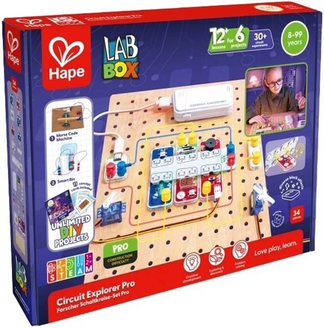 Kit educațional HaPe International LabBox - Studiu de circuit, 34 de piese - imagine 1