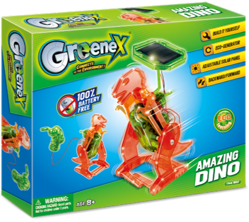 Kit educațional STEM Amazing Toys Greenex - Dinozaur solar