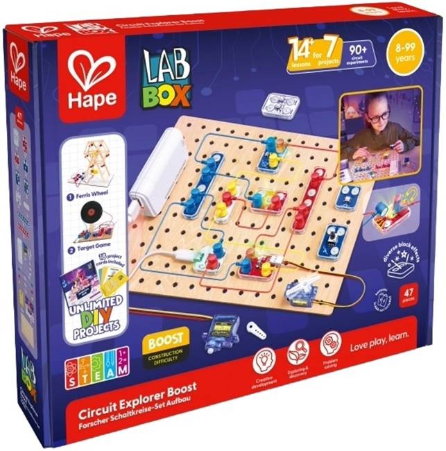 Kit educațional HaPe International LabBox - Studiu de circuit, 47 de piese - imagine 1