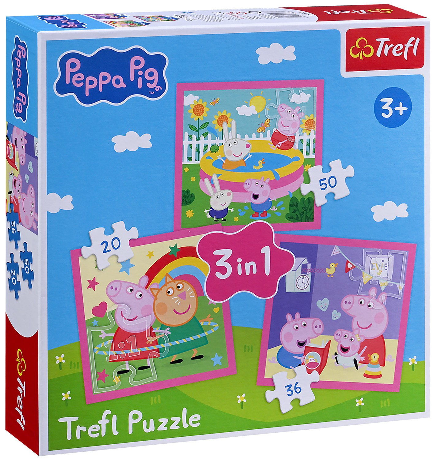 Puzzle Trefl 3 în 1 - Prietenii lui Peppa Pig | Ozone.ro