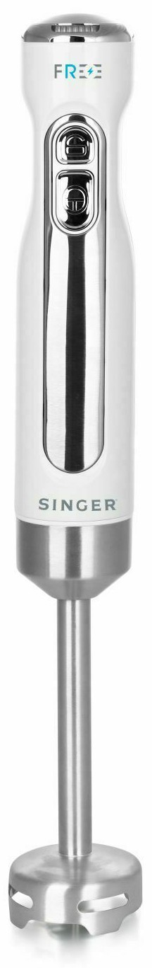 Blender de mână Singer - FREE HB-2200, 100W, 1 treaptă, alb/inox