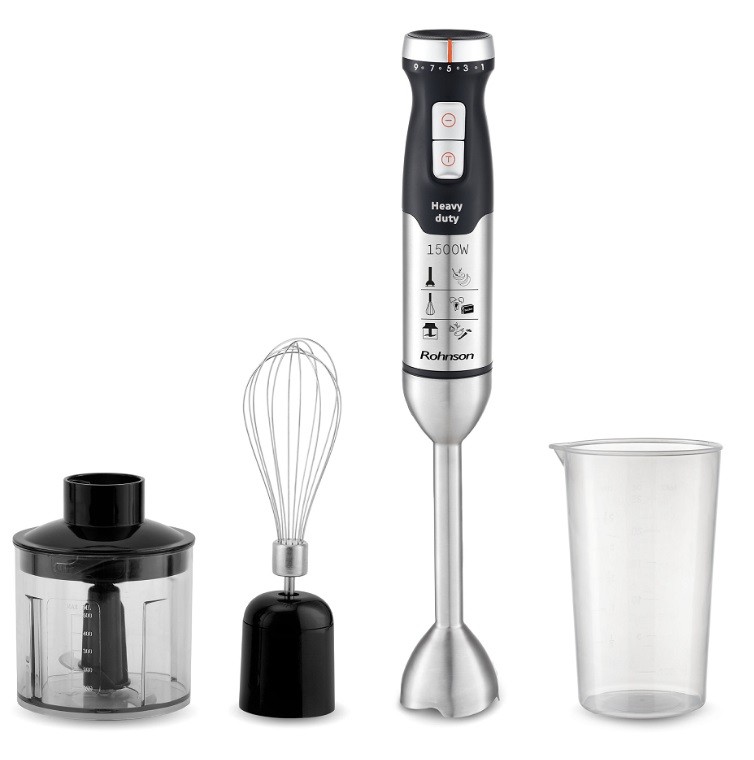 Blender Rohnson - 3 în 1 R-5740, 1500W, 9 viteze, negru/gri
