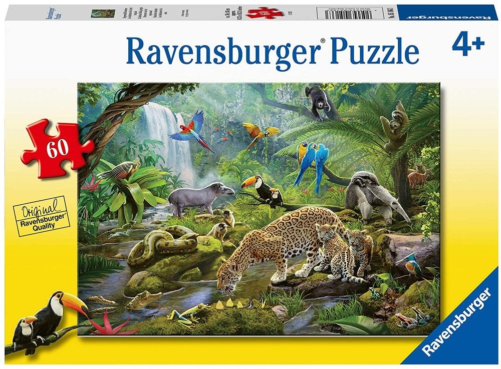 Puzzle Ravensburger din 60 de piese - Animale din padurea