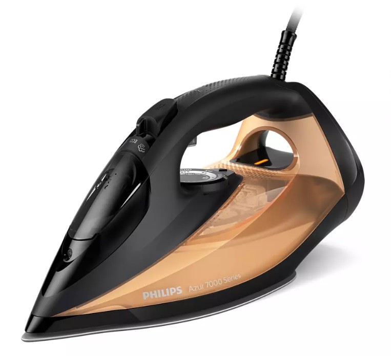 Fier de călcat Philips - Azur 7000 Series DST 7040, 2800W, 50 g/min, negru - imagine 1