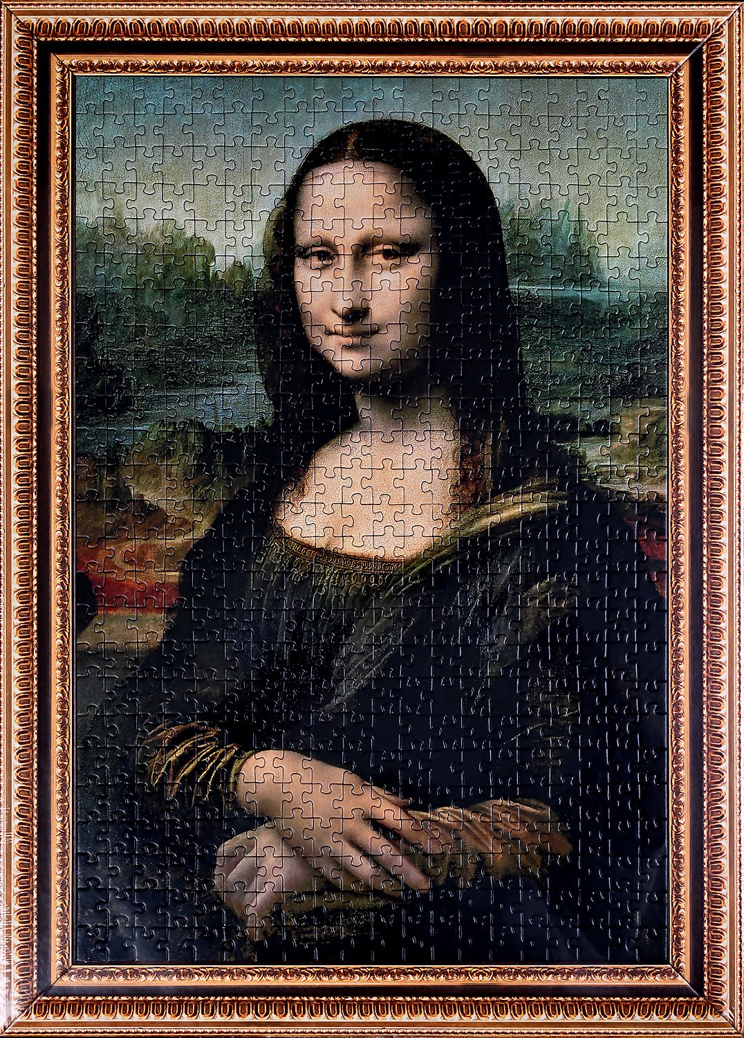 Puzzle cu ramă Trefl din 500 piese - Mona Lisa | Ozone.ro