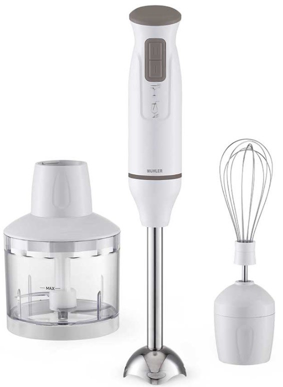 Blender de mână Muhler - MB-603, 600W, 600W, alb/gri - imagine 1