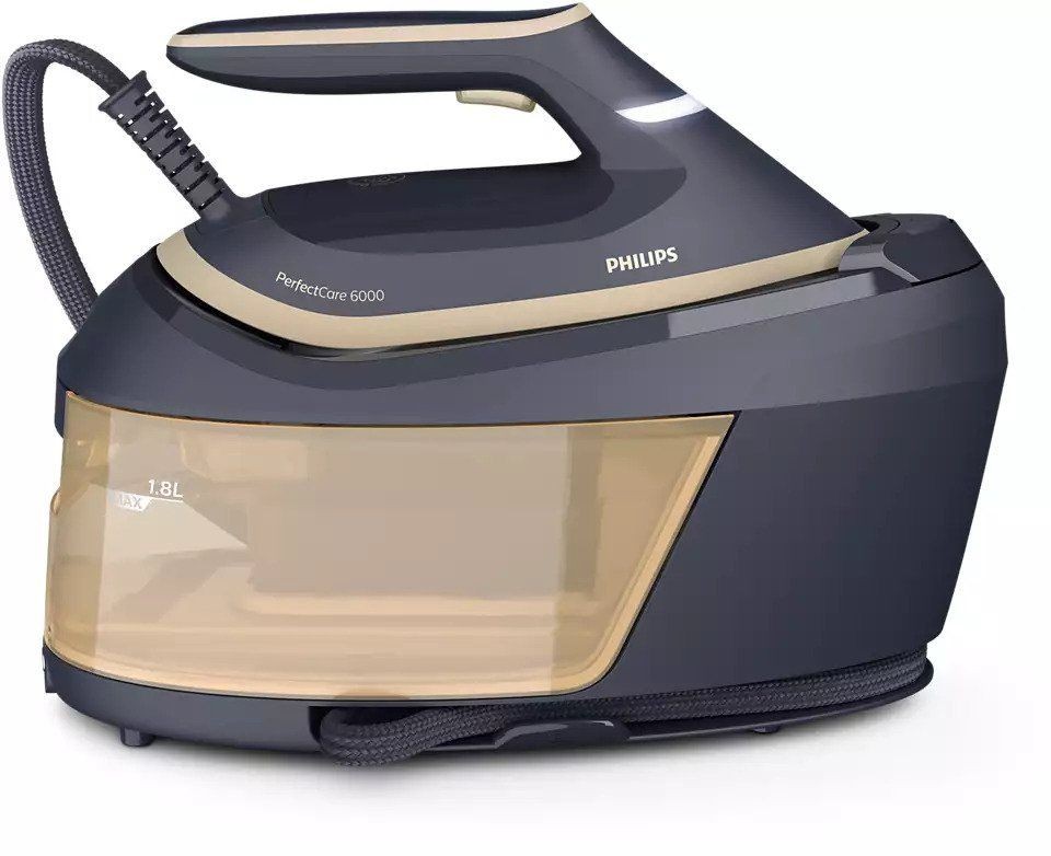 Stație de călcat cu abur Philips - PSG6066/20, 2400W, 130 g/min, neagră - imagine 1
