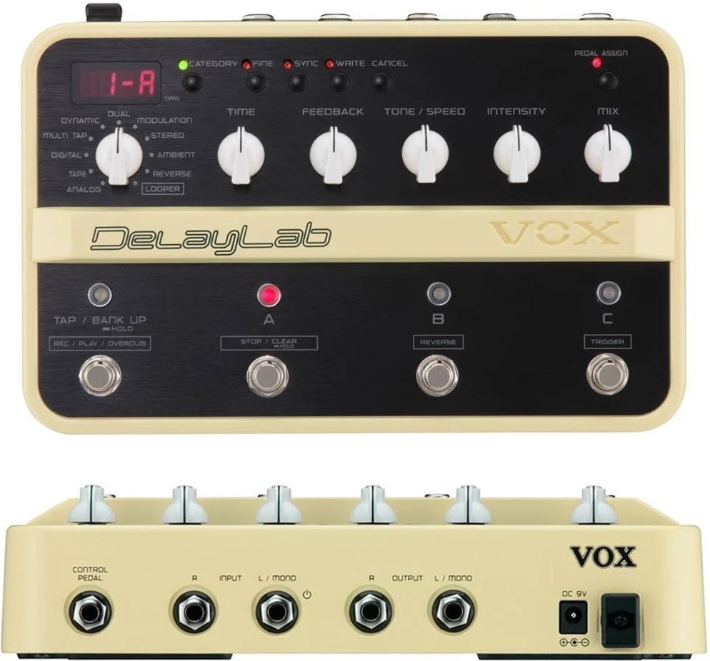 Pedală pentru efecte sonore VOX - DelayLab, 30 delays, looper - imagine 1