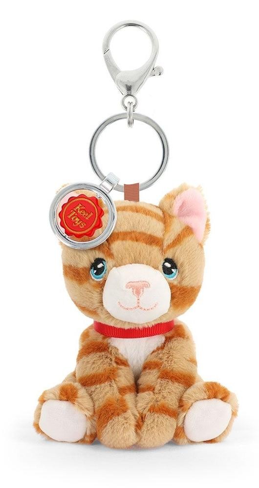 Breloc de pluș Keel Toys Keeleco – Pisicuță roșie, 12 cm - imagine 1