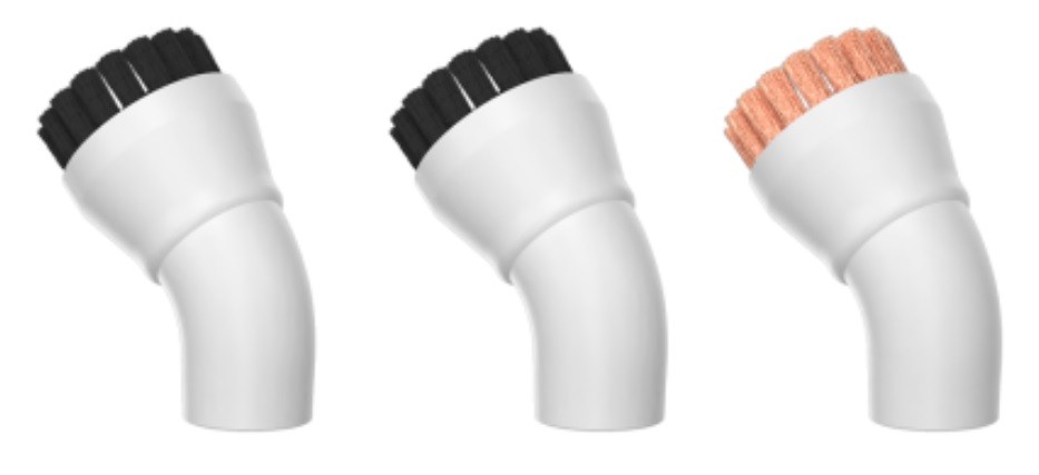 Perie din plastic și metal pentru curățarea cu abur AENO - SM2, albă - imagine 1