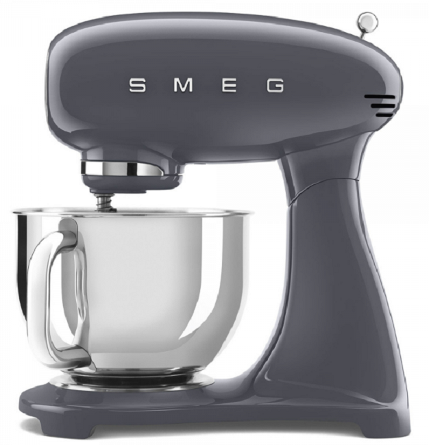 Mixer cu bol Smeg, 800W, 4,8 L, 10 viteze, Gri