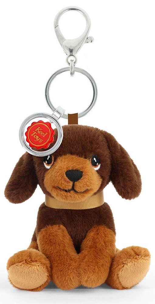 Breloc de pluș Keel Toys Keeleco – Teckel, 12 cm - imagine 1
